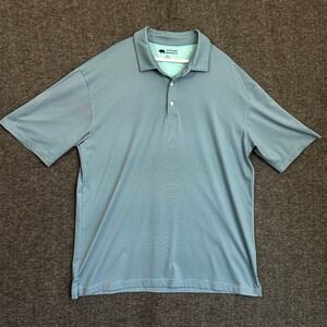 Onward Reserve Polo Shirt Mens XXL Light Blue Golf Stretch Performance Stretch